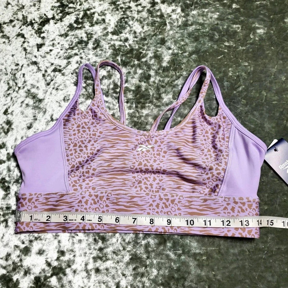 Reebok Purple Mod Safari Poly Sports Bra - Picture 3 of 4